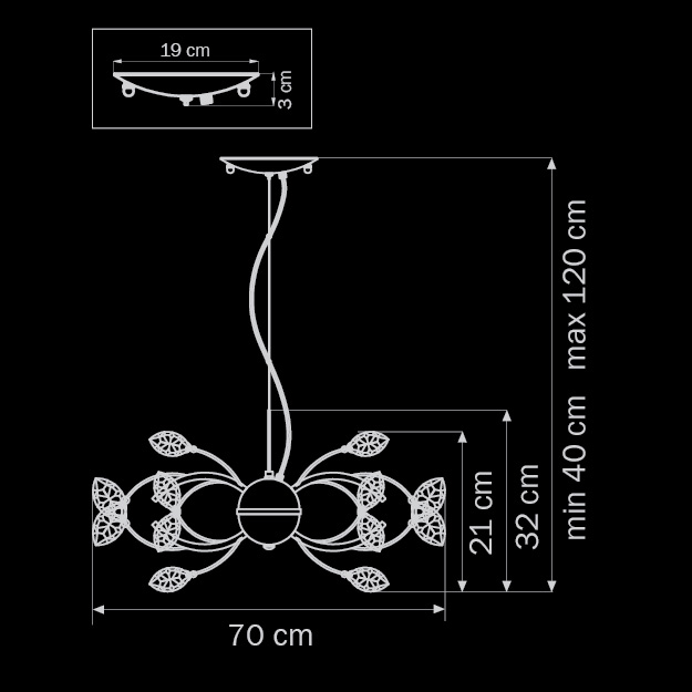 Люстра дизайнерская Over хром белая 747127 LIGHTSTAR ДИЗАЙНЕРСКИЕ, ЦВЕТЫ 056058 Хром;белый  - Вид №1