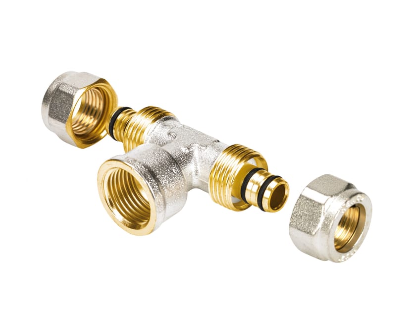 Латунный женский тройник для затяжки Cappellotto фитинги ARCH-00147990