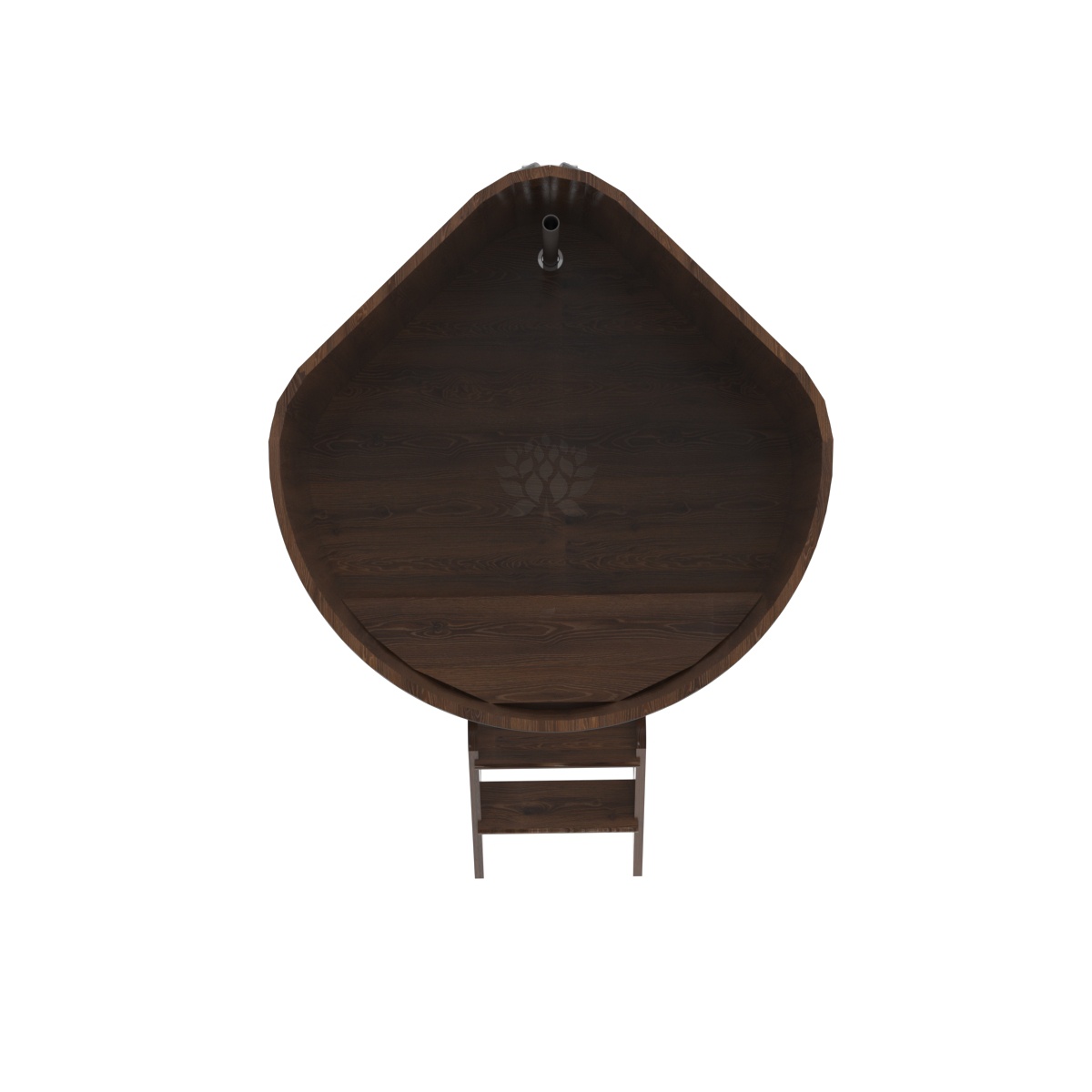 1356 Купель угловая из дуба 1,19х1,19х1,1 морёная Alyarus  - Вид №4