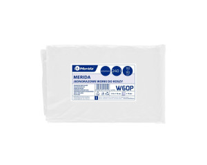 W60P Одноразовые мешки для мусора, 110 x 110 см, вместимость 240 л, 10 шт. в упаковке, ПРОЗРАЧНЫЕ, LDPE Merida