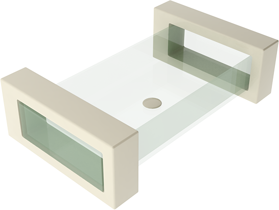 GLLAME8013 Подвесная раковина настенная GSG CERAMIC GLASS