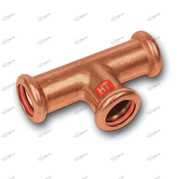 11213022 SANHA 12130 пресс-фитинг солн.,медь, тройник ВПр 22 мм 