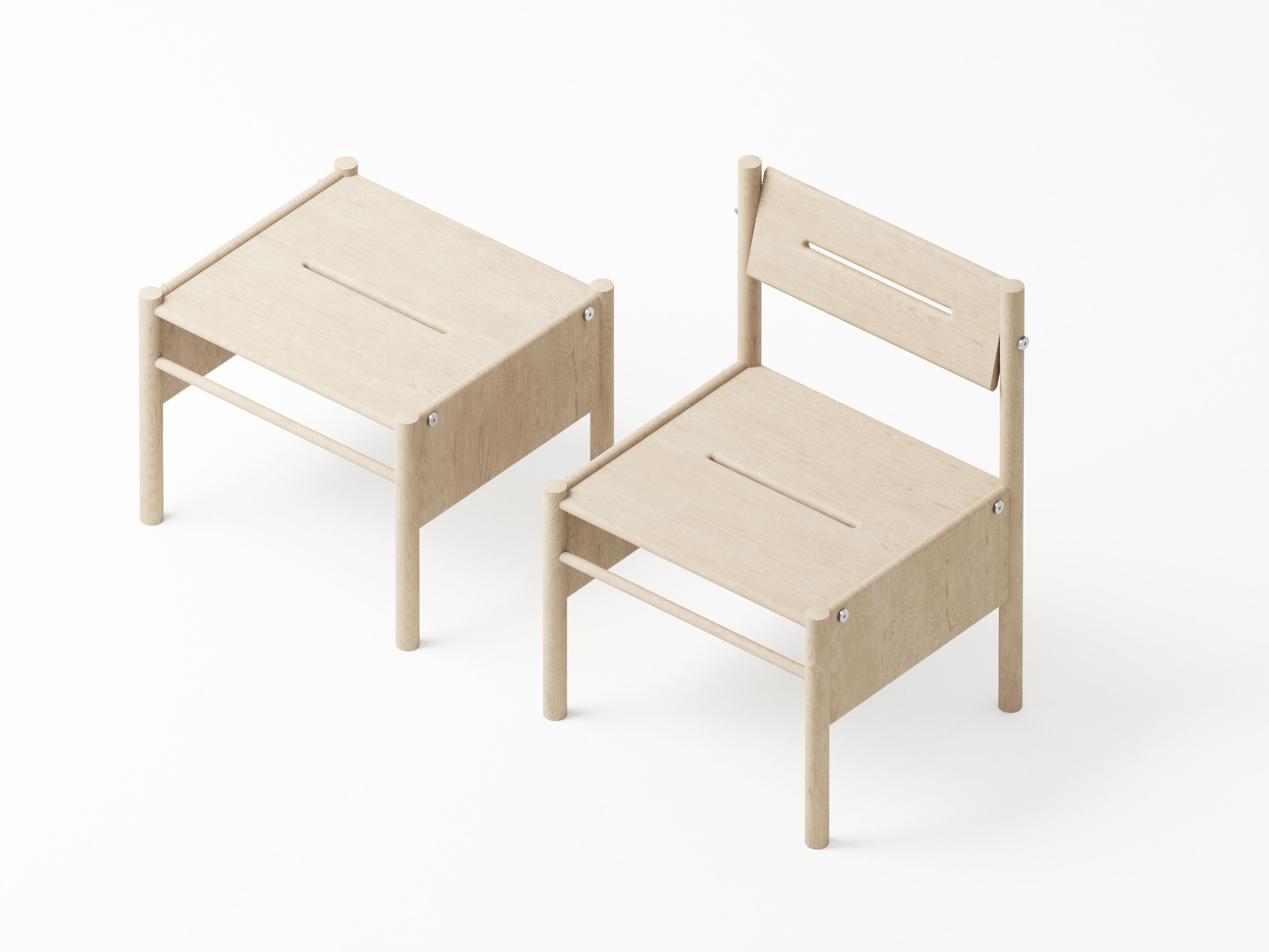 Низкий дубовый стул Joyf Wabi ARCH-00074539 - Вид №2