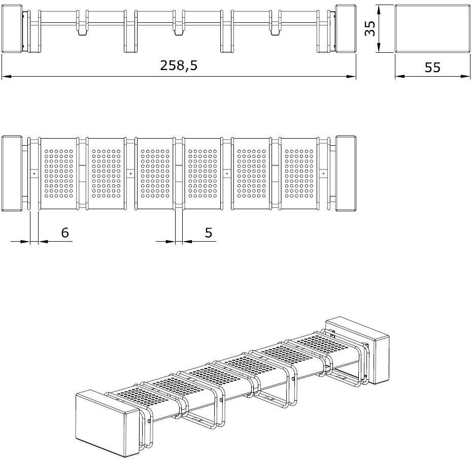 Euroform W Крепление для велосипедов из бетона и металла  196l  - Вид №3