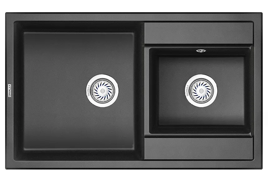 8201, ЧЁРНЫЙ, кухонная мойка, кварц GRANULA 8201-ST268 - Вид №1