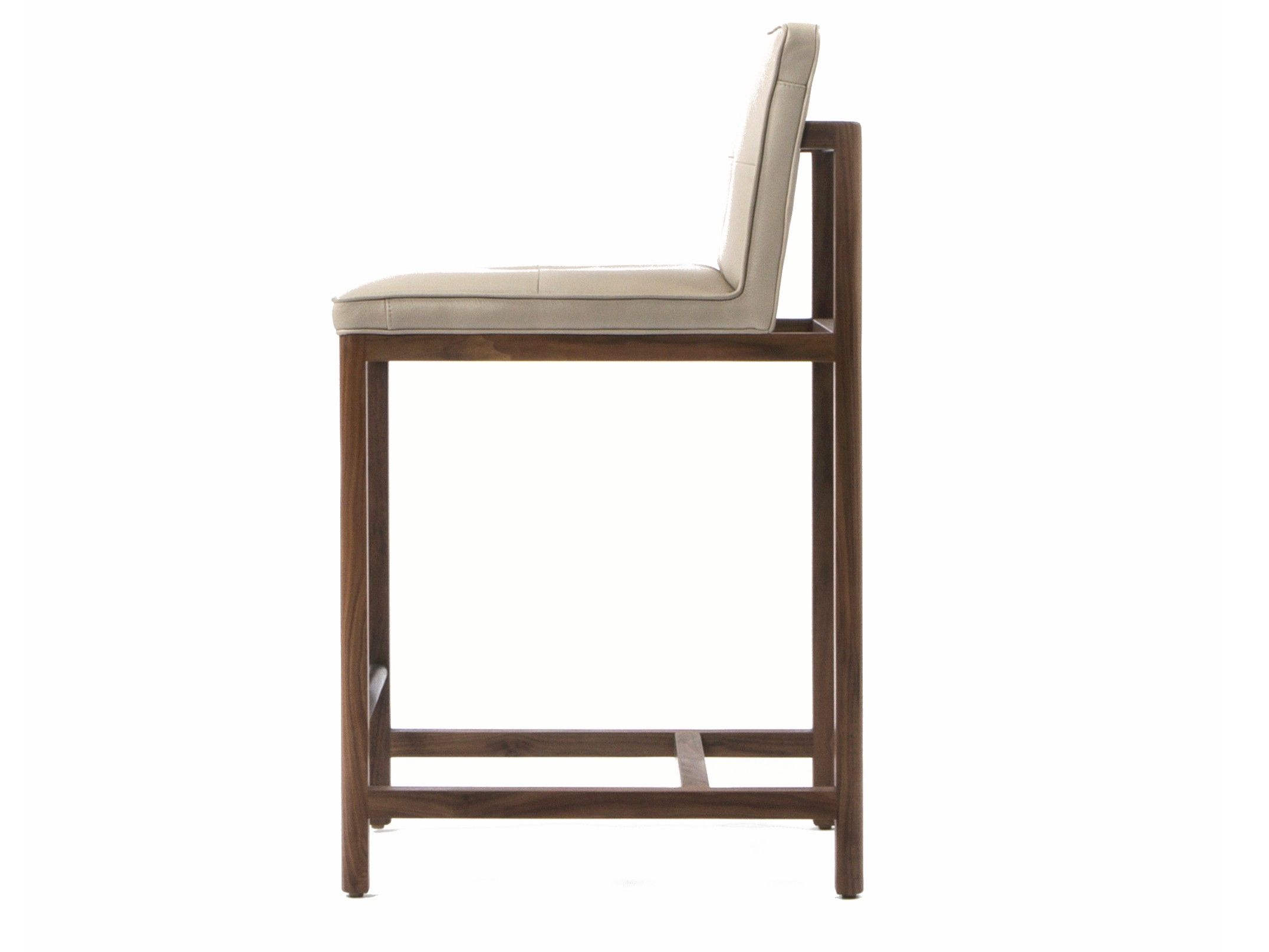 Кожаный мягкий стул со спинкой BassamFellows Wood Frame Dining ARCH-00068313 - Вид №2