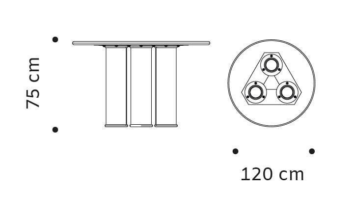 Мраморный круглый садовый стол Mambo Unlimited Ideas Ривьера ARCH-00063739 - Вид №8