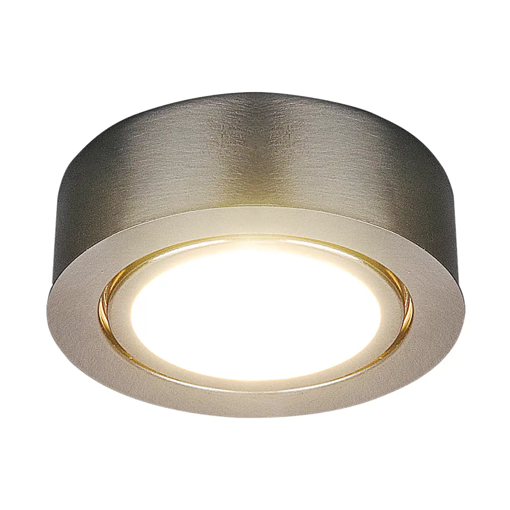 Спот мебельный накладной Flash 1xG4х20 Вт, 12В, цвет никель сатинированный Elektrostandard STLM-2135975