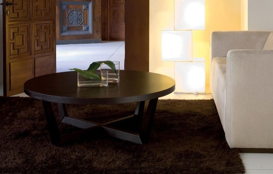 Низкий круглый журнальный столик из дуба Andreu World Uves ARCH-00115823 - Вид №2