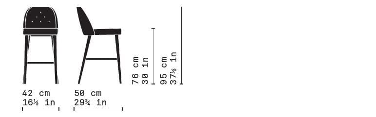 Барный стул capitonné из ткани Very Wood ARCH-00142960 - Вид №3