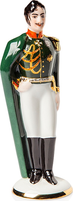 10617349 Мануфактуры Гарднеръ в Вербилках Скульптура 15 см "Чернышев" Фарфор, Керамика 