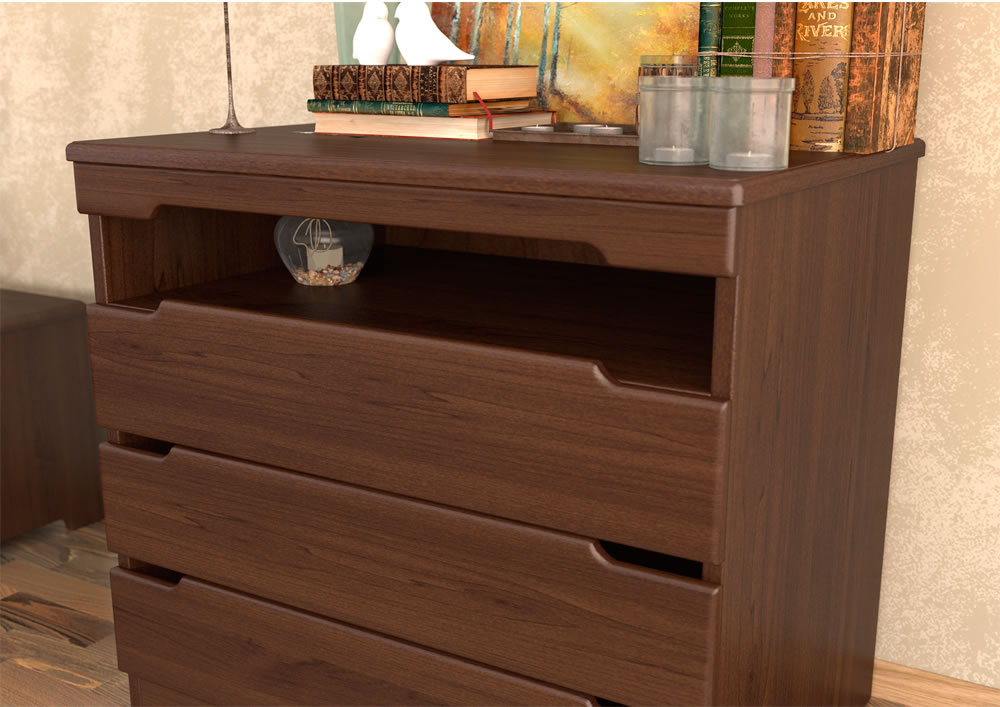 Комод с 3 ящиками коричневый 90 см "Бельфор" DREAMLINE БЕЛЬФОР 163323 Коричневый  - Вид №1