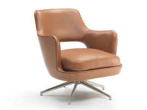 5-спицевое кожаное вращающееся кресло