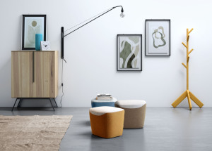 Прямоугольная ткань пуфик для контракта