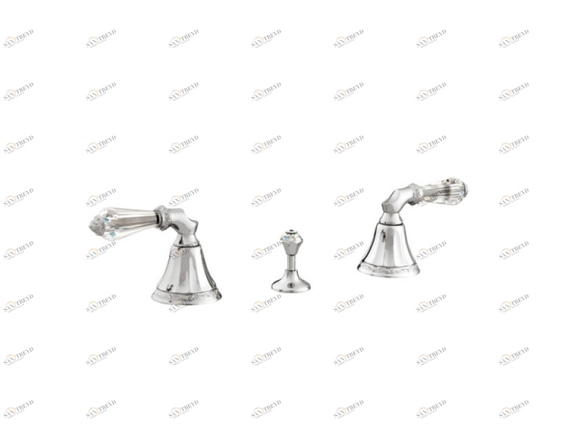 058622.F00.50 Биде с тремя отверстиями и кристаллами сваровски Яркий хром Mestre Adriatica