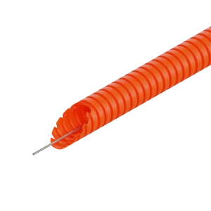 Труба гофрированная Экопласт ПНД D16 мм 100 м тяжелая цвет оранжевый