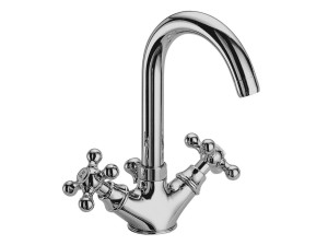 Смеситель для раковины на столешнице со сливом