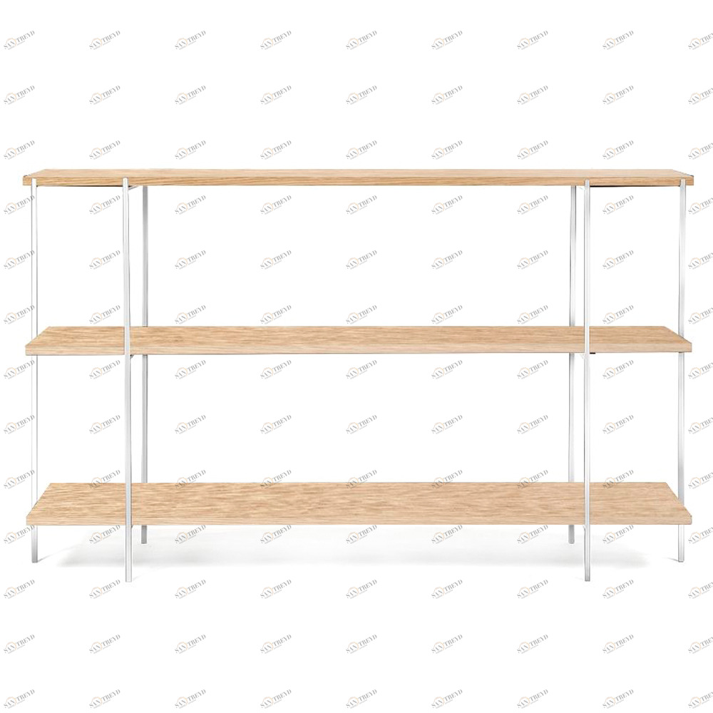 Стеллаж белый со светло-коричневыми полками Florian white INTELLIGENT DESIGN  260767 Бежевый;белый 