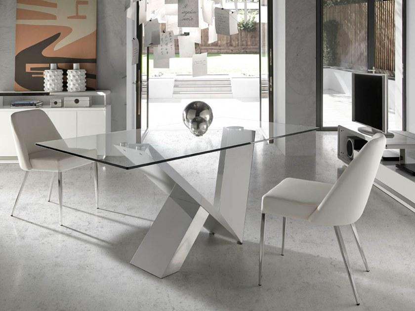 Angel Cerdá Прямоугольный стол для гостиной из стали и стекла Urban deco 1038 Angel Cerda - Вид №3