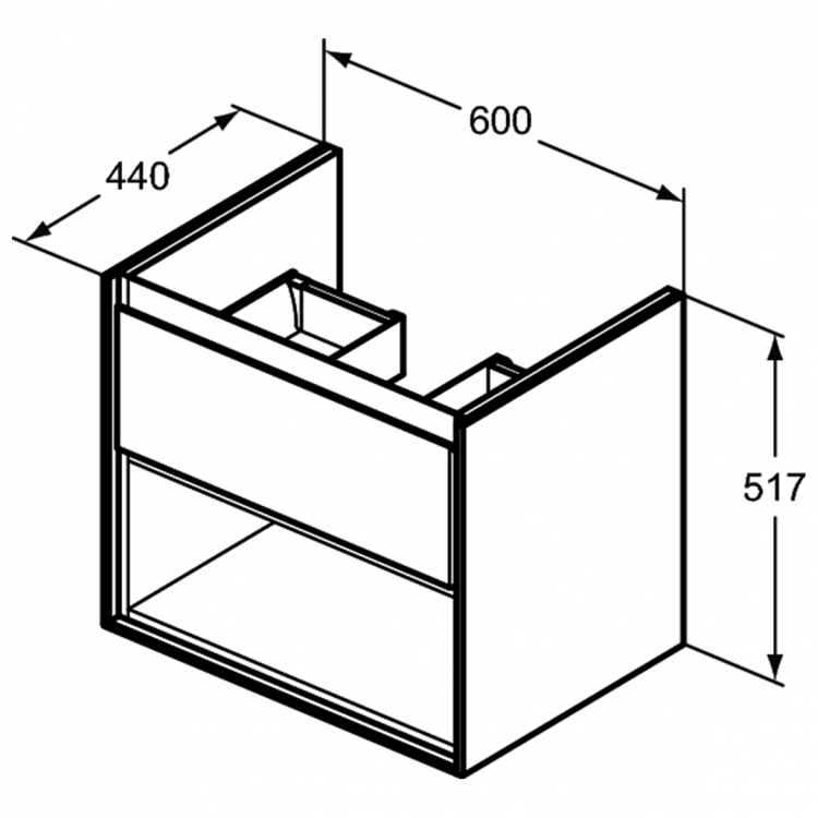 E0826VY Тумба для раковины 60 см Ideal Standard CONNECT AIR - Вид №1