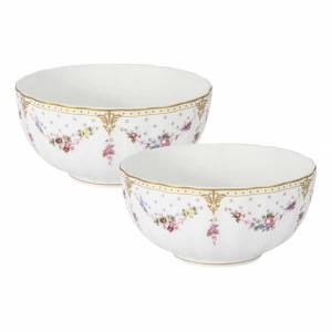 Салатники фарфоровые 2 шт бело-розовые "Ла-Рошель" COLOMBO ЛА-РОШЕЛЬ 00-3946674 Белый;розовый