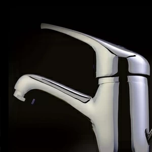 Однорычажный смеситель для раковины с автоматическим сливом 28.004C MAIER CRONOS