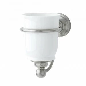 Traditional bathrooms P&R Vintage Zahnputzbecher mit Wandhalterung Pr6925.nk