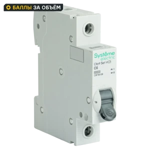 Автоматический выключатель SYSTEME ELECTRIC City9 1P 6А - надежная защита электросети 89412712