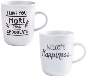 57G254A69784C 2 шт. подарочный набор счастливых чашек больше, чем шоколад / приветственное счастье Kahla-porzellan