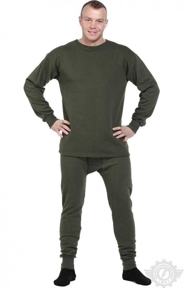 63131 Нательное белье зимнее оливковое  Толстовки, рубашки, футболки, тенниски размер 44-46 Спецодежда  - Вид №5
