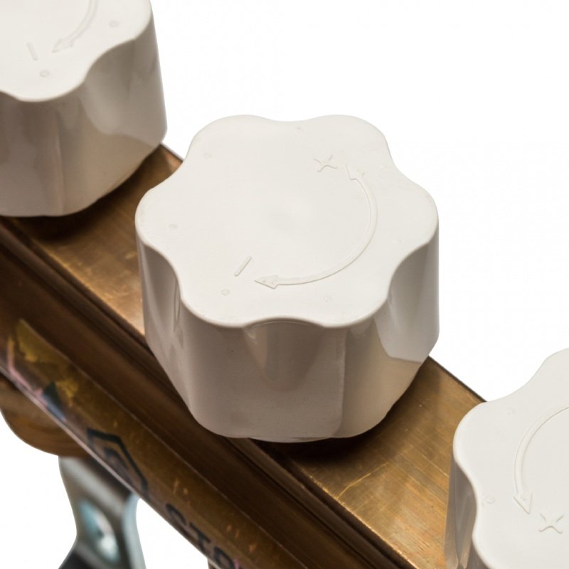 Распределительный коллектор из латуни STOUT 1" х 3/4" х 7 выходов без расходомеров SMB0468000007 - Вид №3