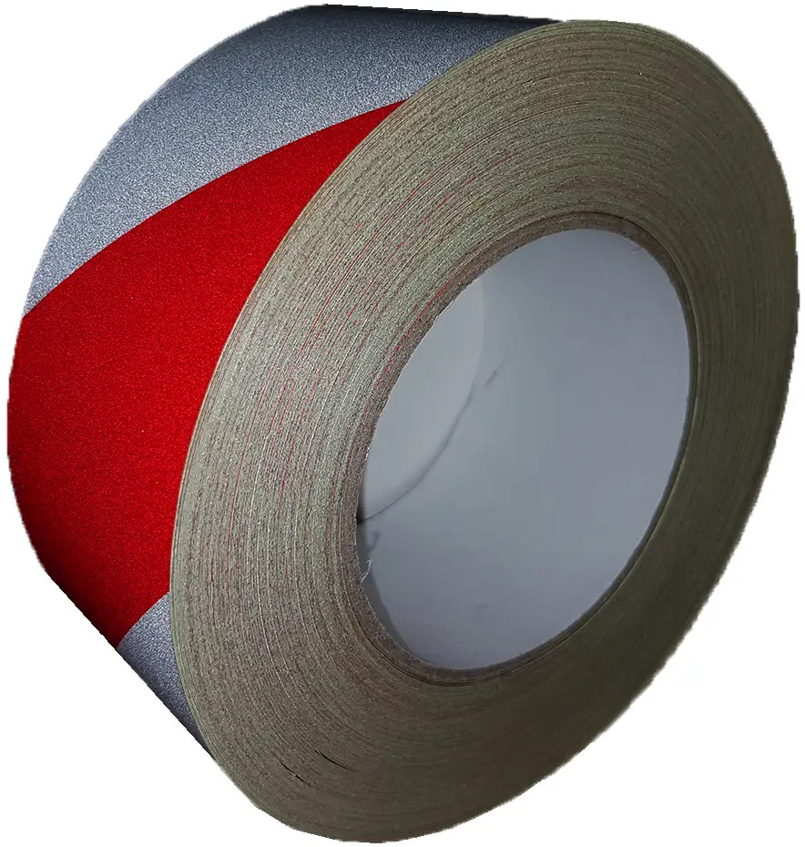 91669763 Лента сигнальная Safetystep Reflective tape 50мм х 45.7м бело-красный STLM-1008784