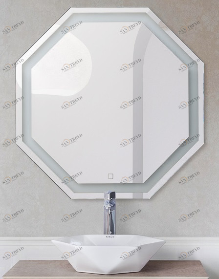 Зеркало с встроенным светильником и сенсорным выключателем BelBagno SPC-OTT-800-800-LED-TCH 