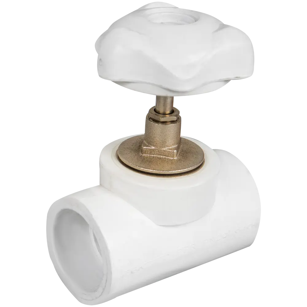 Вентиль запорный РВК PN25 40x40 мм ручка барашек полипропилен STLM-2117303