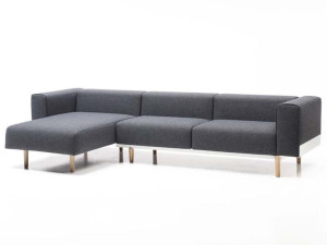 3-местный тканевый диван с полуостровом