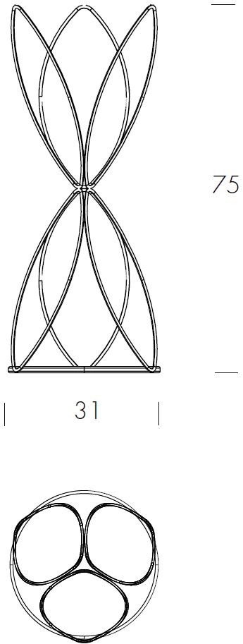 Tonin Casa Напольная подставка для зонтов из металла Vanity T7493 - Вид №4