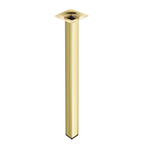 Ножка для мебели квадратная Edson 400x25x25 мм сталь золото
