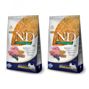 ПР0050204*2 Корм для собак N&D Ancestral Grain Line для мелких пород ягненок с черникой сух. 2,5кг (упаковка - 2 шт) Farmina