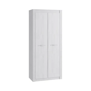 91824488 Шкаф Мебелони 96x220x51 см 2 створчатый ЛДСП цвет ясень белый STLM-1405364