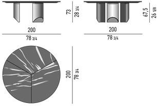 Minotti Круглый мраморный стол для гостиной Wedge sun-id-1384221 - Вид №10