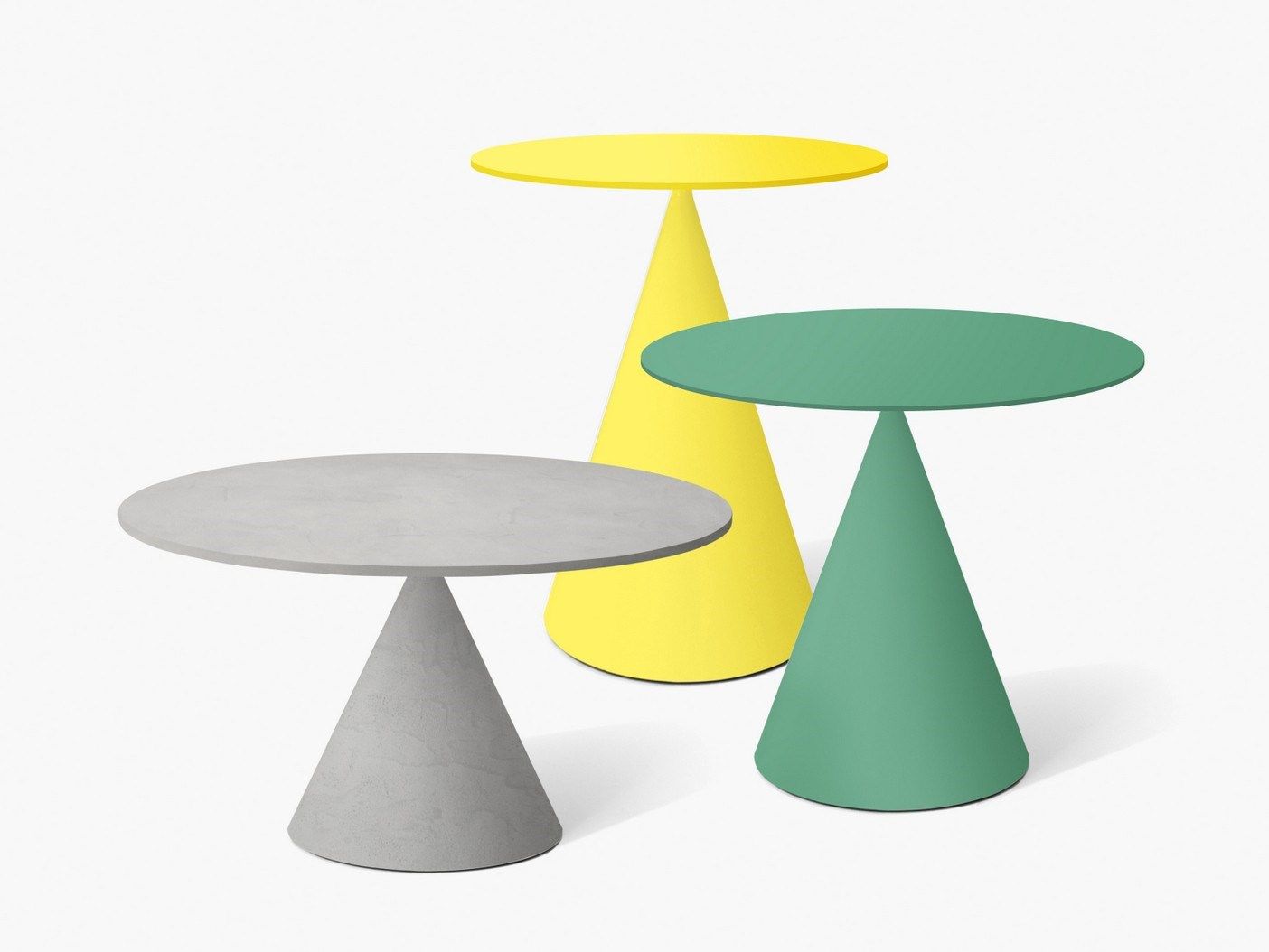 Круглый журнальный столик из полиуретана Desalto глина ARCH-00101622