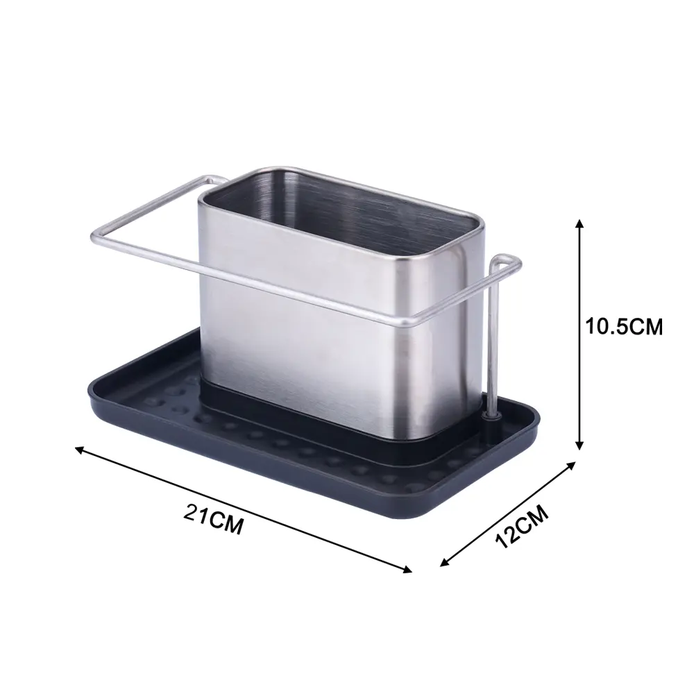 Органайзер для мойки 21.2x11.8x10.4 см нержавеющая сталь/пластик цвет черный DELINIA STLM-2054159 - Вид №3