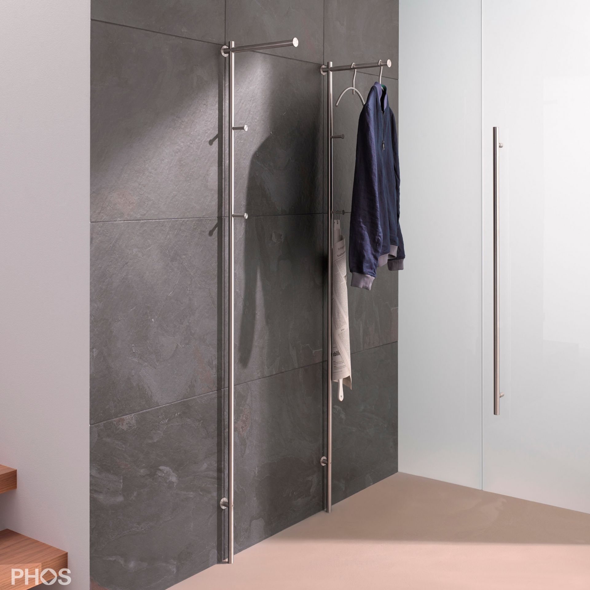 GL3 Г-образная вешалка для прихожей для настенного монтажа PHOS 