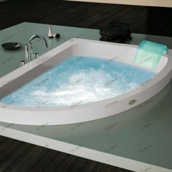 Ванна с гидромассажем "HYDRO FRIENDLY" Aquasoul Offset встроенная 9443-597 Dx Jacuzzi 9443597DX