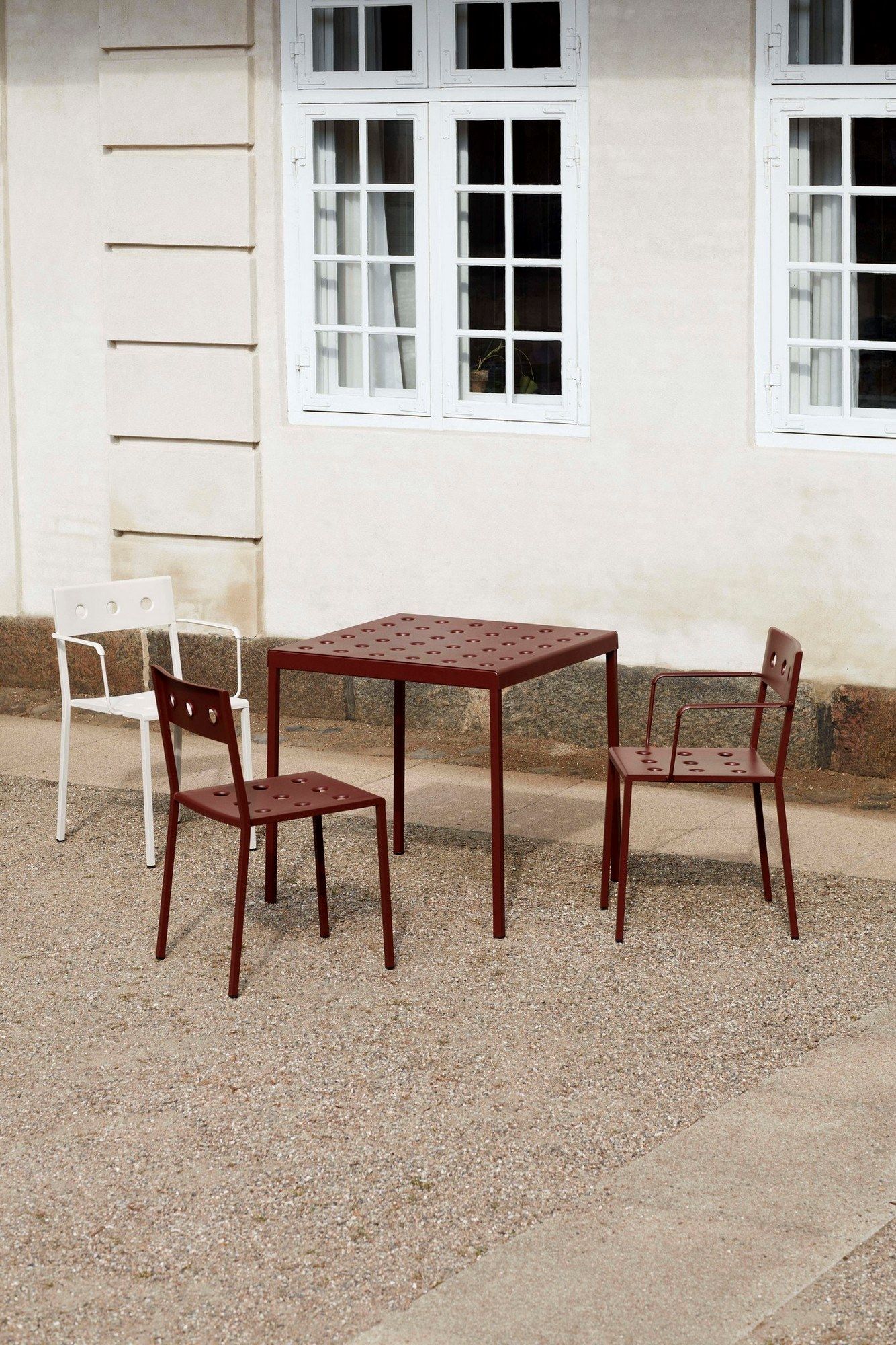 Стальной стул с порошковым покрытием с открытой спинкой Hay балкон ARCH-00152024 - Вид №32