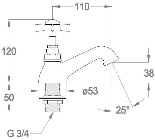 Fir Italia Смеситель для раковины, однорычажный Canterbury 30 sun-id-1515470 - Вид №1