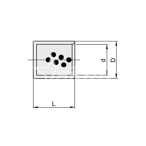 IS1063 Втулка скольжения (графит/бронза) BNZ203016BG1 ISKRA  - Вид №1