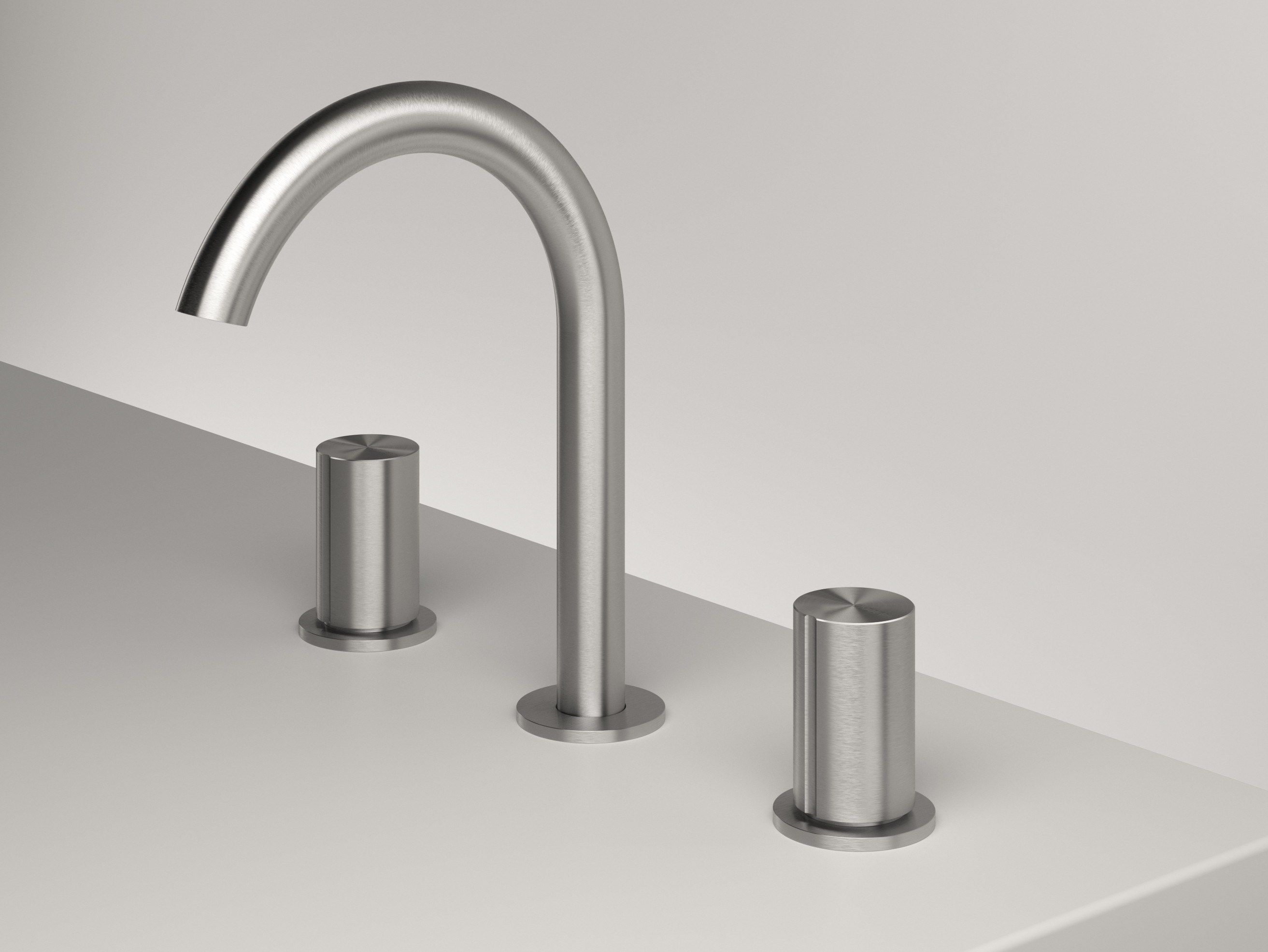 Смеситель для раковины с 3 отверстиями из нержавеющей стали Zazzeri Z316 ARCH-00088553