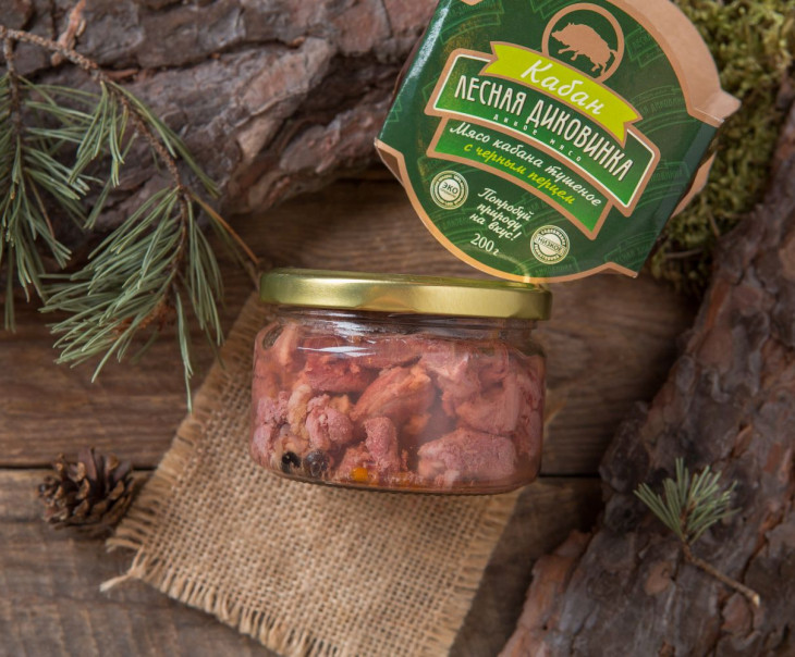 3342 Тушеное мясо кабана с черным перцем (стекло) Вкусляндия  - Вид №2