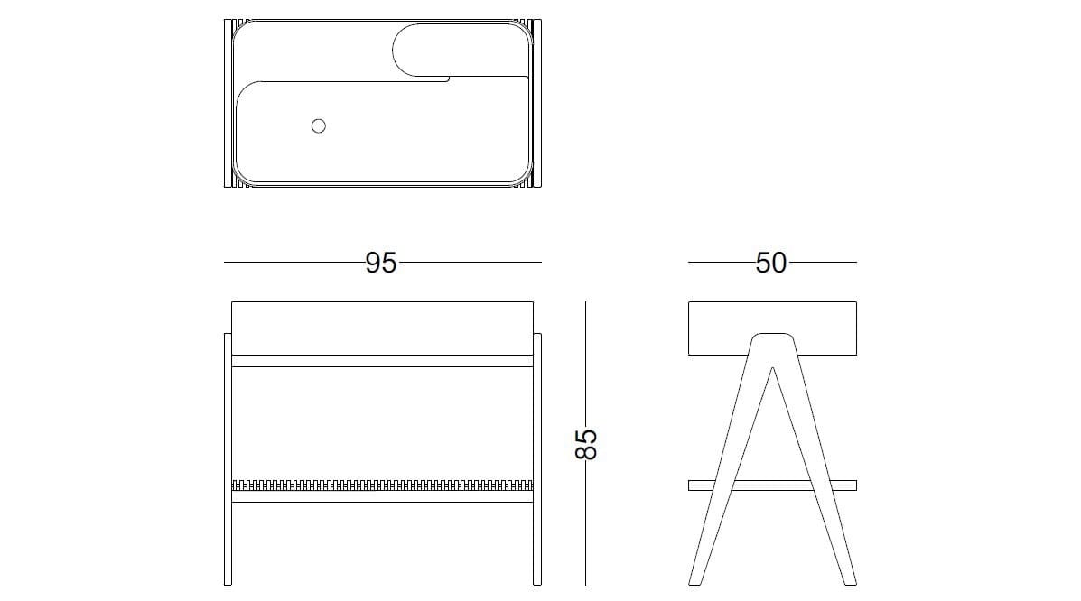 Консоль для умывальника iroko Nic участок ARCH-00073881 - Вид №3